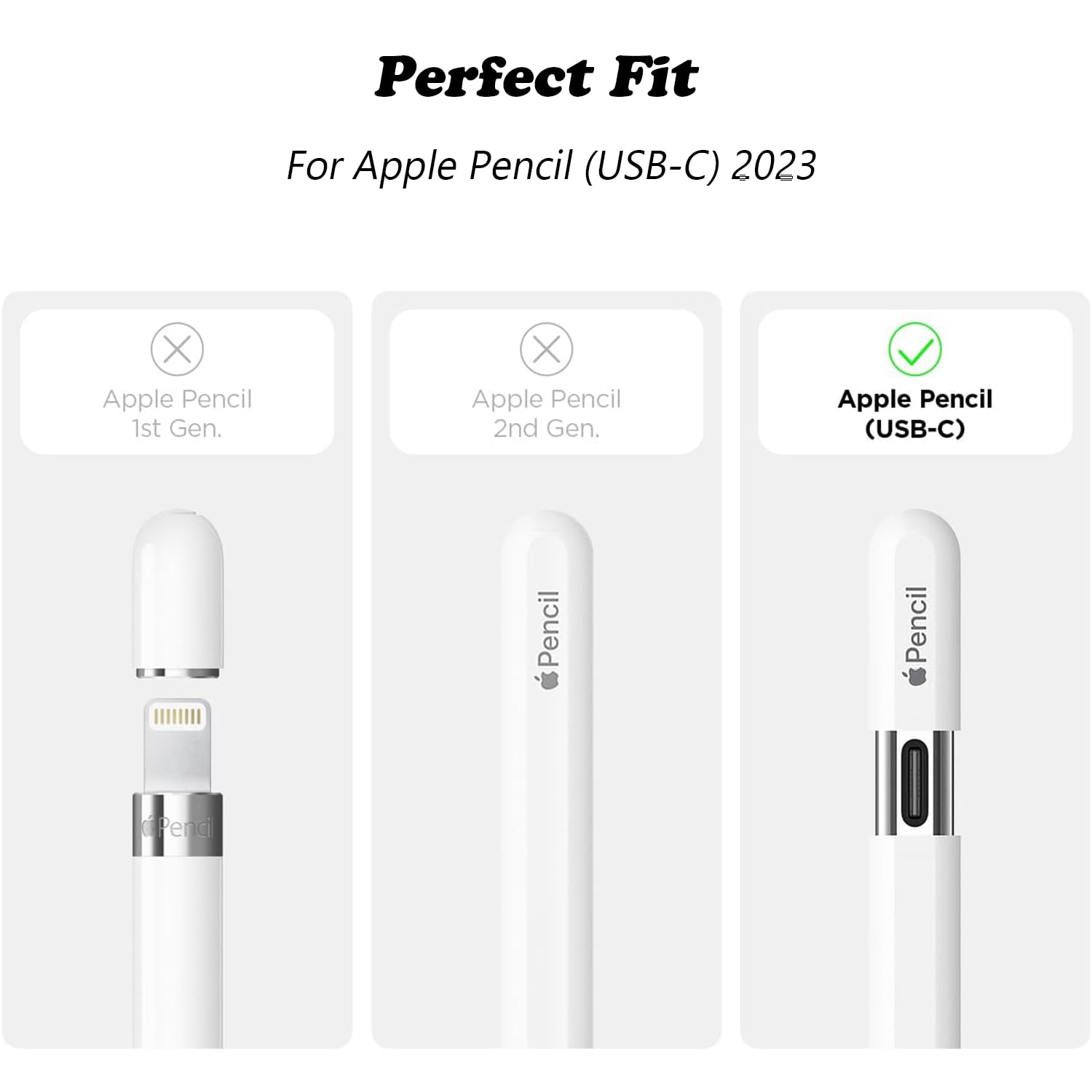 siduater Silicone Case for Apple Pencil (USB-C), Ultra Light Pen